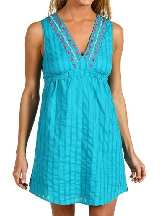Volcom Dresses & Skirts - Volcom Dress Embroidered Vneck Small Mini